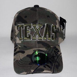 TEXAS State of Texas Camuflage Hunting Cap